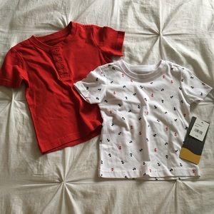 Lee Boy 12 month shirts NWT anchors red and white